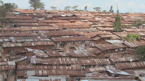 Obszar slumsów w Nairobi — Wideo stockowe