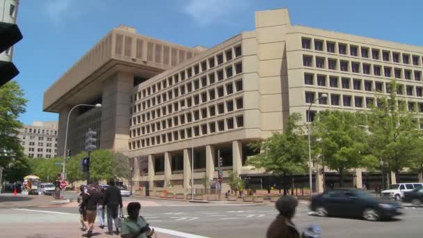 Здание ФБР в Вашингтоне . — стоковое видео
