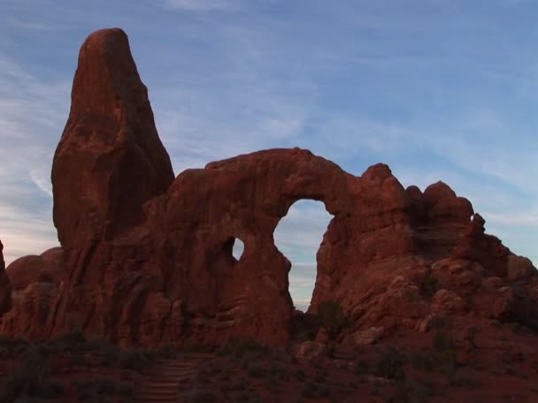 Arco de torreta natural — Vídeo de stock