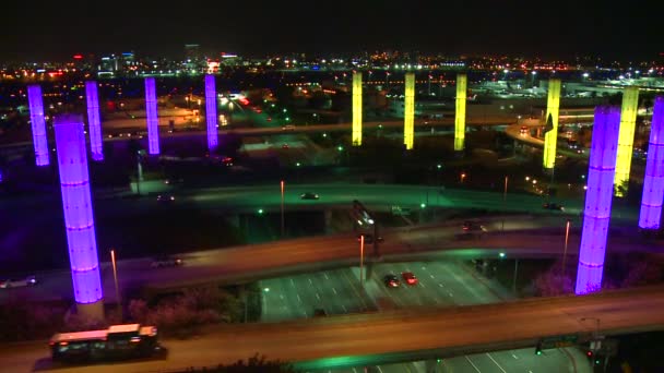 与交通抵达洛杉矶机场 — 图库视频影像