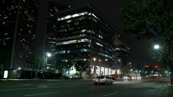 Una calle del centro de Los Ángeles — Vídeos de Stock