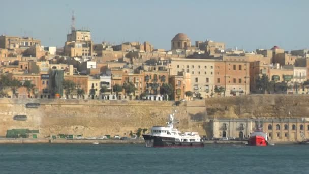 Uitzicht op Malta's oude stad scape — Stockvideo