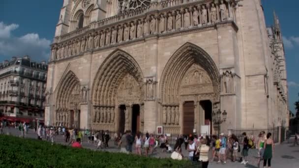 Notre Dame katedral i Paris – stockvideo