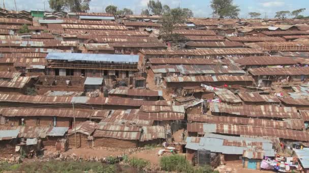 Slum area in Nairobi — Stock Video