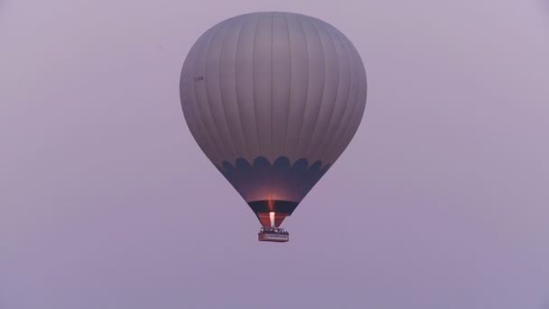 Un globo de aire caliente vuela contra el cielo — Vídeo de stock