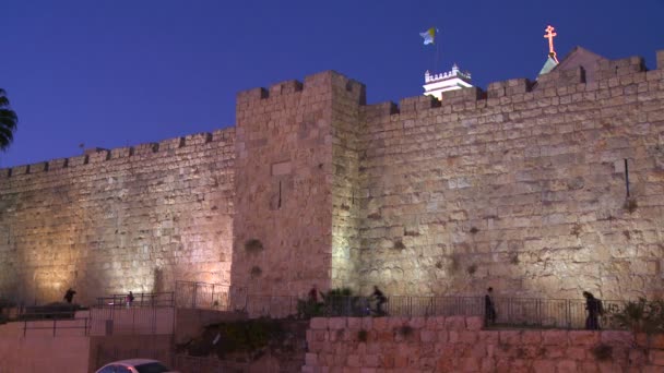 Стіни Старого міста — стокове відео