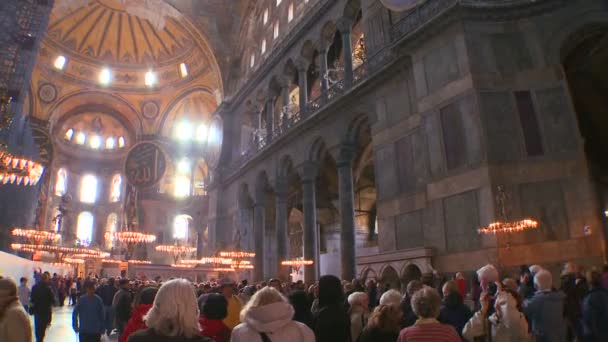 Das geräumige der Hagia Sophia Moschee — Stockvideo