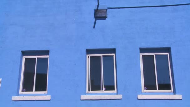 Janelas olhar para fora do edifício — Vídeo de Stock