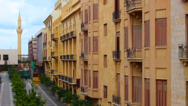 Restauriertes Einkaufsviertel von Beirut — Stockvideo