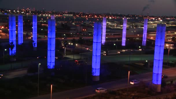 Międzynarodowe lotnisko w los angeles — Wideo stockowe