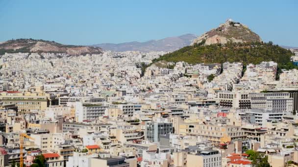 Atenas na luz do sol brilhante — Vídeo de Stock
