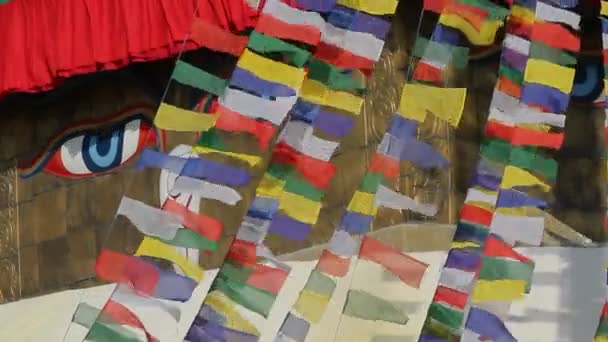 Prayer flags streaming — Stock Video