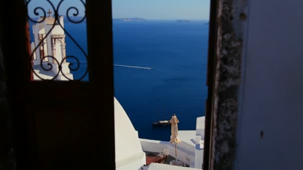 Isla de santorini en Grecia — Vídeo de stock