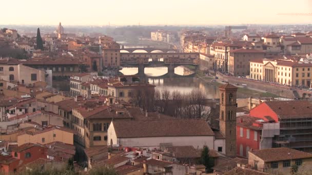 在佛罗伦萨的旧桥 — 图库视频影像