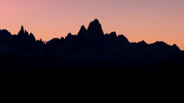 Cordillera de Fitzroy en Patagonia — Vídeos de Stock