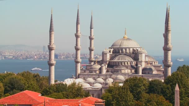 Blaue Moschee in Istanbul — Stockvideo