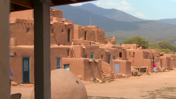 Taos pueblo, Új-Mexikó — Stock videók