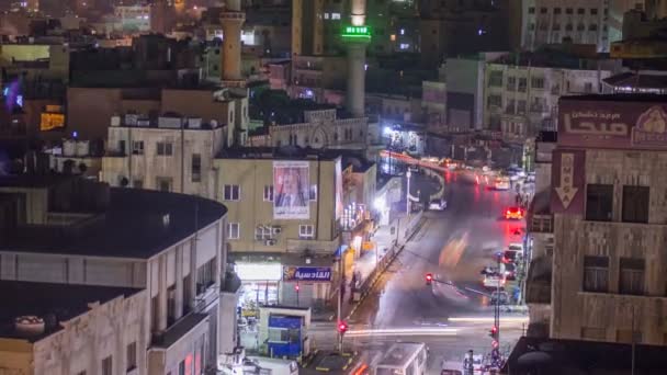 Trafic dans la ville d'Amman — Video