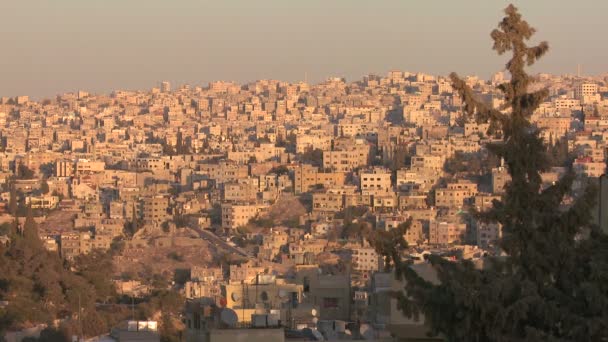 Közel Amman, Jordan városrészek — Stock videók