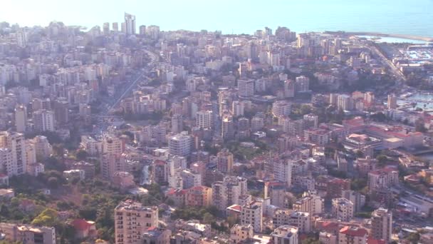 Stadsutbredning i Beirut — Stockvideo