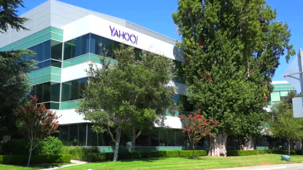 Yahoo huvudkontor i Sunnyvale Kalifornien — Stockvideo