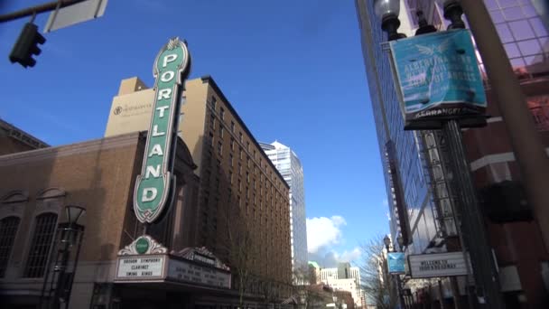 Centrum z Portland w stanie Oregon — Wideo stockowe