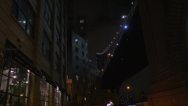 布鲁克林大桥映入眼帘 — 图库视频影像