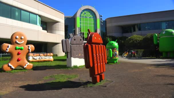 Google-Zentrale im Silicon Valley — Stockvideo