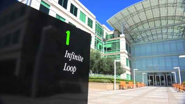 Sede da Apple em Cupertino California — Vídeo de Stock