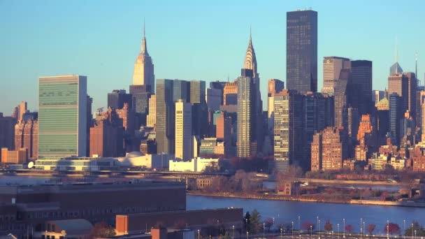 Ciudad de Nueva York Manhattan skyline — Vídeos de Stock