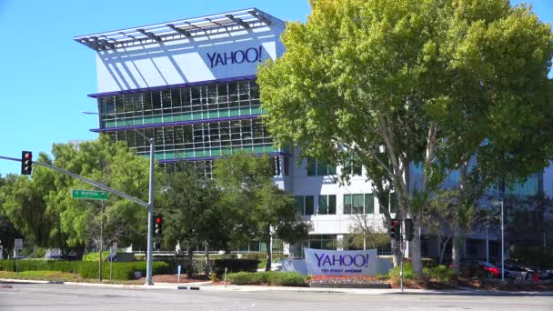 Sede de Yahoo en Sunnyvale California — Vídeos de Stock