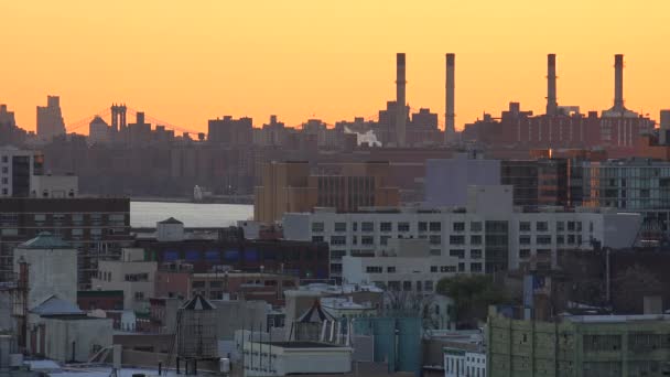 Skyline de Brooklyn y Queens — Vídeos de Stock