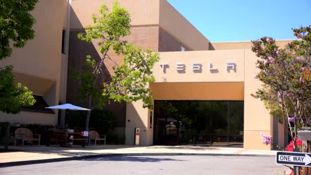 Tesla sede corporativa en Silicon Valley — Vídeos de Stock