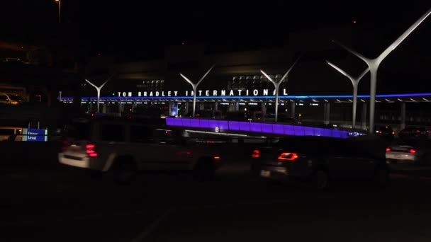 Tom Bradley International Terminal w nocy — Wideo stockowe