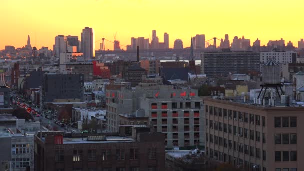 Brooklyn en Queens skyline — Stockvideo