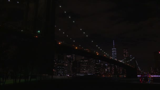 New York City met de skyline van Manhattan — Stockvideo