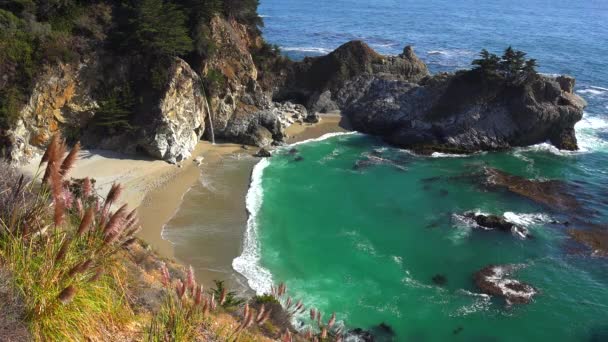 Mcway Falls w Julia Pfeiffer Burns — Wideo stockowe