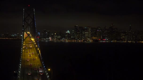 San Francisco boven de Bay Bridge — Stockvideo