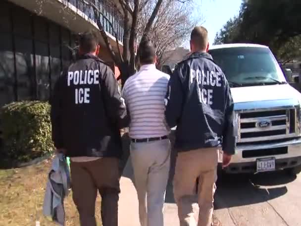 US Immigration och Customs Enforcement service — Stockvideo