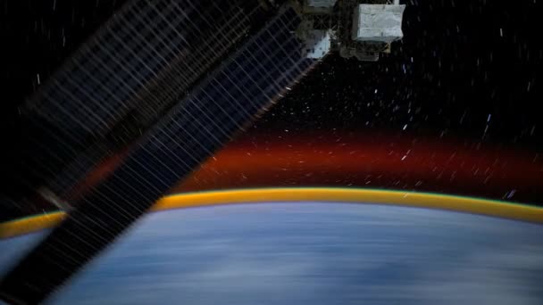 La Estación Espacial vuela sobre la tierra — Vídeos de Stock