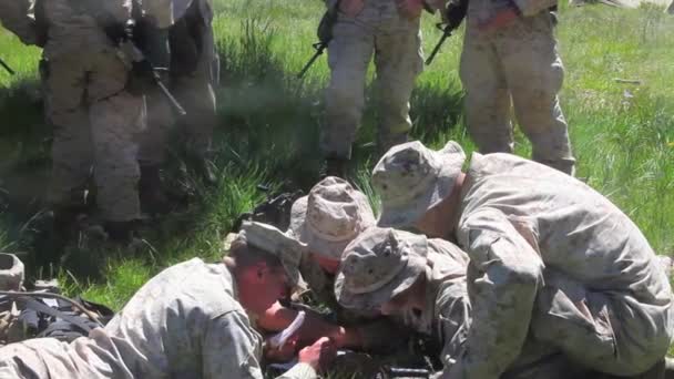 Marines prowadzenia ćwiczeń — Wideo stockowe