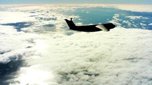 ABD Hava Kuvvetleri C-5'te uçuş — Stok video