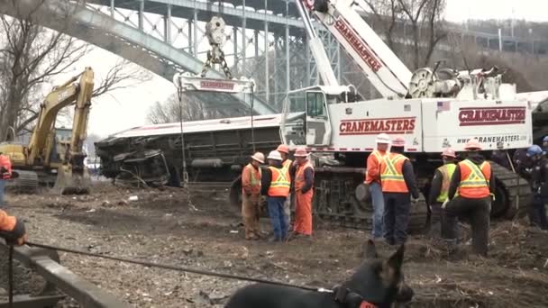 Крушение поезда в Северном метро — стоковое видео