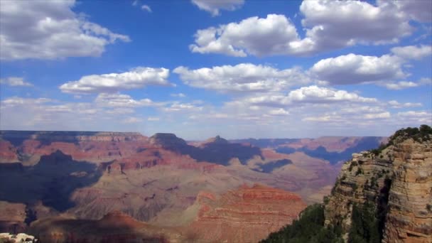 Grand Canyon med moln — Stockvideo