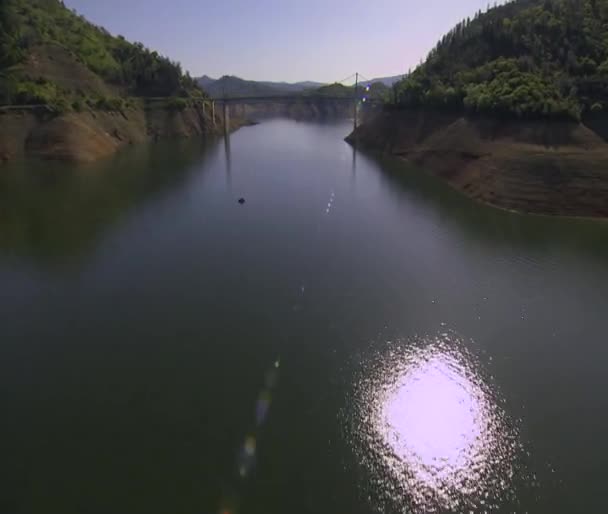 空中的河和桥 — 图库视频影像