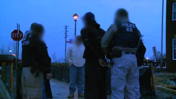 Immigration and Customs Enforcement service — Stock Video