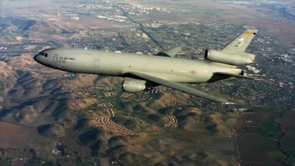 ABD Hava Kuvvetleri hava Kc-10 uçuş — Stok video