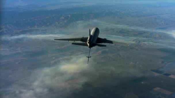 US Air Force Air KC-10 dalam penerbangan — Stok Video