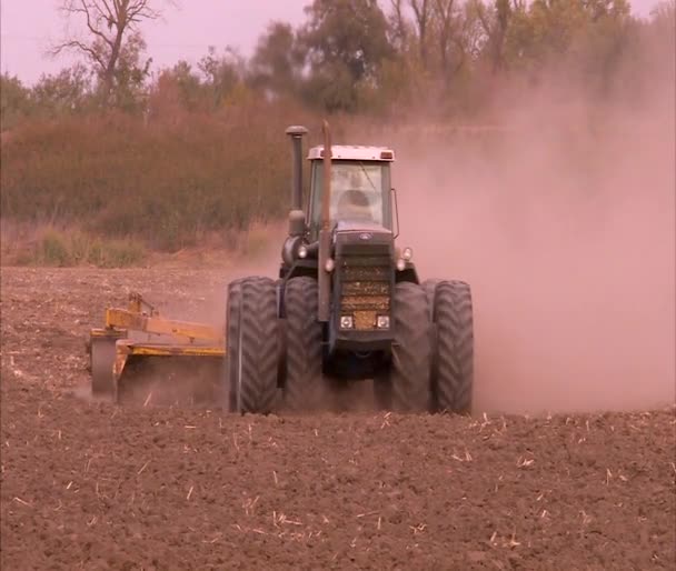 Farmers try to plant crops — Stock Video