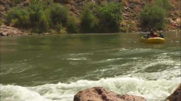 Rafters navigate the Grand Canyon — Stock Video